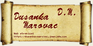 Dušanka Marovac vizit kartica